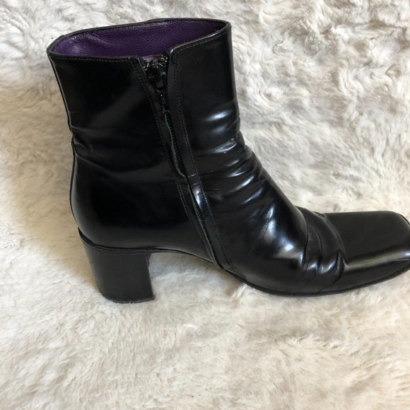 Freelance classic genuine leather soles square toe bootie size 36.5 US 6 - Picture 6 of 14
